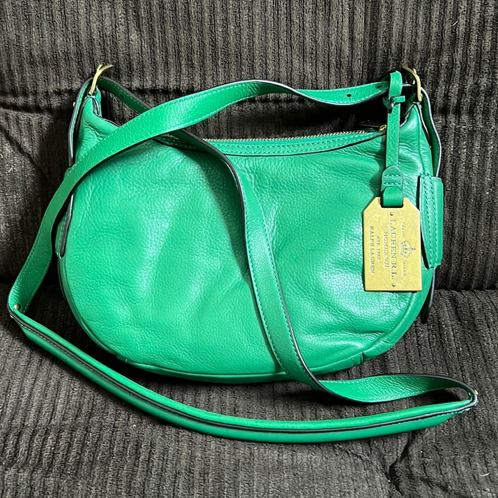 NWT vintage Ralph Lauren Baldwin small crossbody in Kelly Green